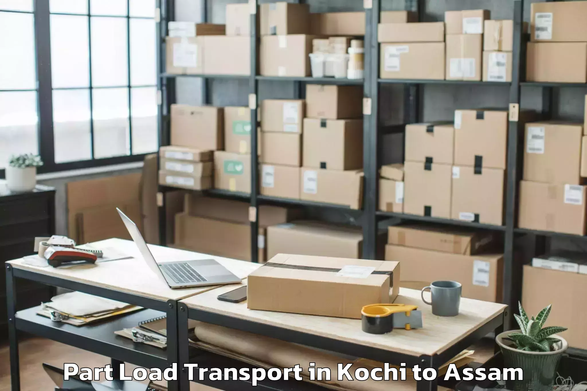 Book Kochi to Dibrugarh Part Load Transport Online